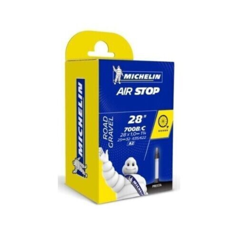 Michelin 700c x 25 – 32c Air Stop A2 Road / Gravel Bike Presta Inner Tube