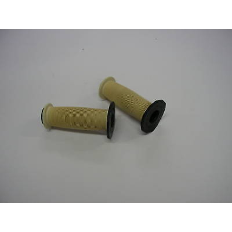 OLD SCHOOL BMX ITALIAN MADE OFF WHITE MUSHROOM HANDLEBAR GRIPS CLEARANCE PRICE