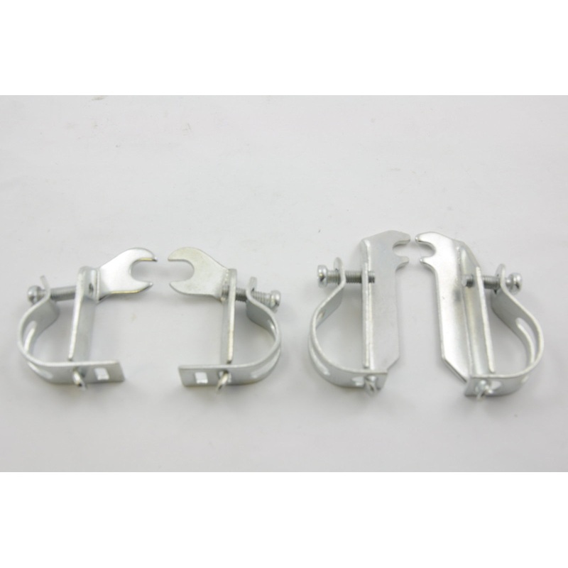 SET 4 ROLLER LEVER BRAKE STIRRUP ROD BRAKE GUIDES, CLIPS VINTAGE ROADSTER BIKE