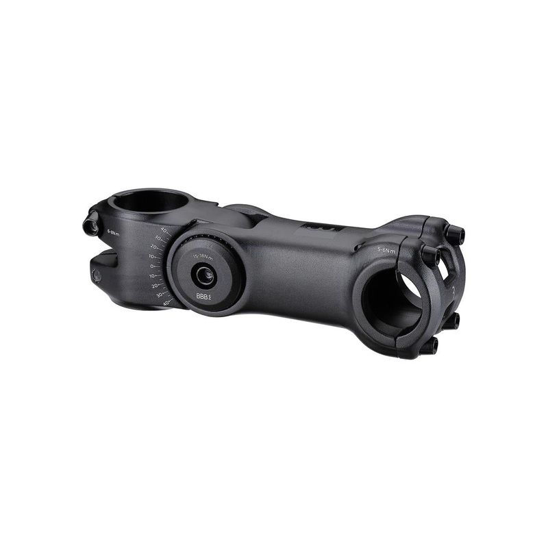 BBB – HighSix 25.4|BBB ‘HIGHSIX’ STEM  90mm 25.4 +40/-30D ADJUSTABLE  BLACK ALLOY