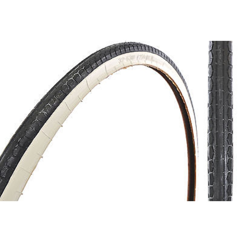 PAIR (2) 27 X 1 1-4 WHITE WALL TYRES SUIT FIXIE-ROAD OR RACING-SPORTS BIKE RARE