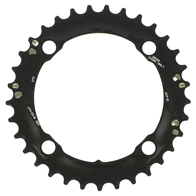 Sram Spare – Chain Ring Mtb 42T 120 S2 Al6 Long Pin Gxp Cnc 2X10 Blast Black: Black 10Spd 42T