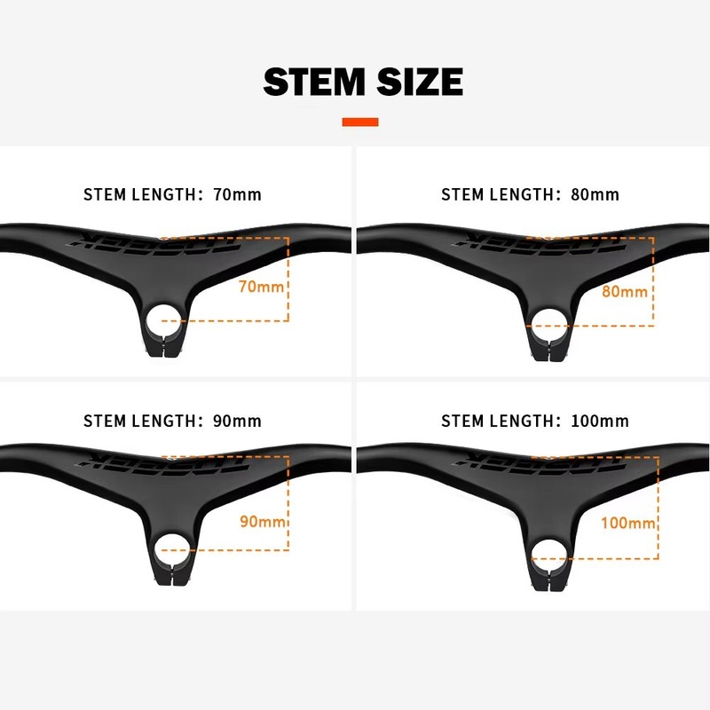 MTB Handlebars and Stem 28.6mm-17 Degree Integrated Carbon Fibre Handlebar Mountain Bike Handlebar