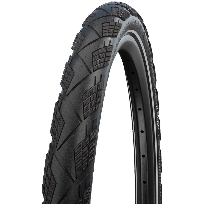 Schwalbe Marathon Efficiency Tire – 700 x 38 Clincher Folding BLK/Reflective Evolution Line Super Race Addix Race E-50