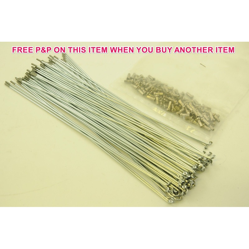 80 x14 GAUGE QUALITY SPOKES + NIPPLES MAY SUIT 26 (559) RIM WHEEL MOUNTAIN BIKE