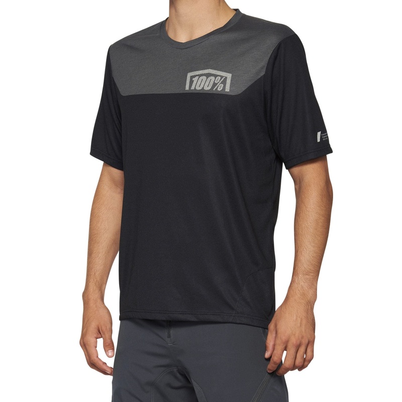 100% Airmatic Short Sleeve Jersey 2022 Black/Charcoal