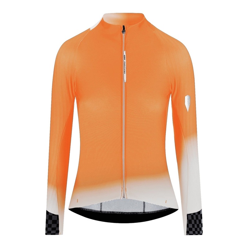Maglia donna maniche lunghe Q36.5 Gregarius Hybrid Collar Fade – Arancio