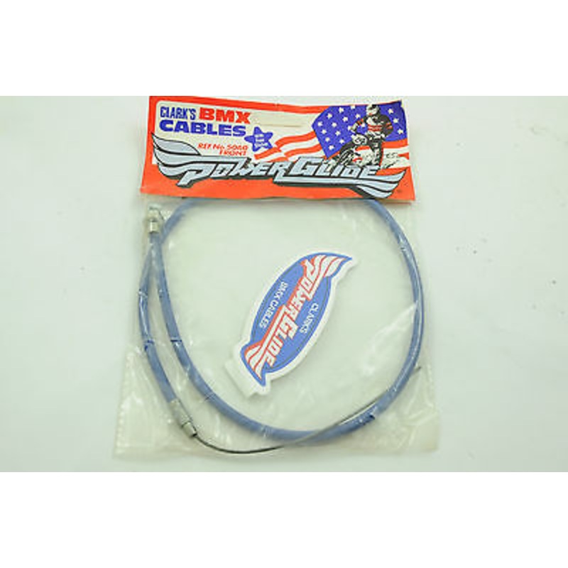 CLARKS POWER GLIDE 80 DARK BLUE FRONT BMX CABLE OLD SCHOOL BMX 80s MADE REF 5060