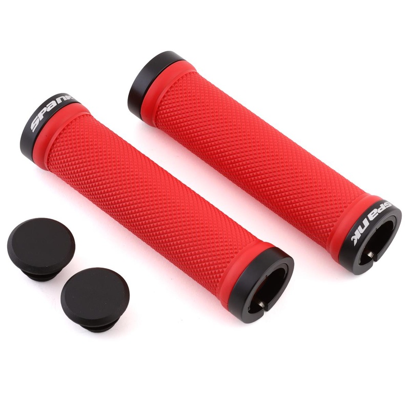 Spank Spoon Lock-On Grips (Red)