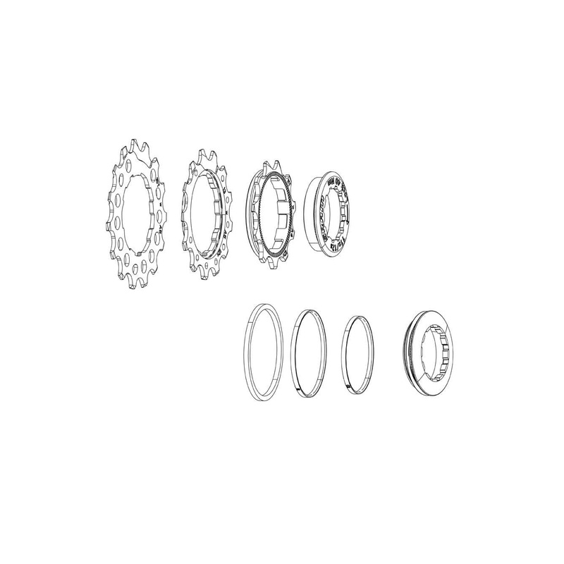 Sram Spare – Cassette Stealth Ring Set Xg1290 Red (Include 1 Damperings Of Each Size):  10-33T