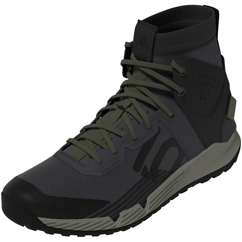 Five Ten Trailcross Mid Pro Flat Shoes – Mens Gray Six/Core BLK/Olive Strata 8