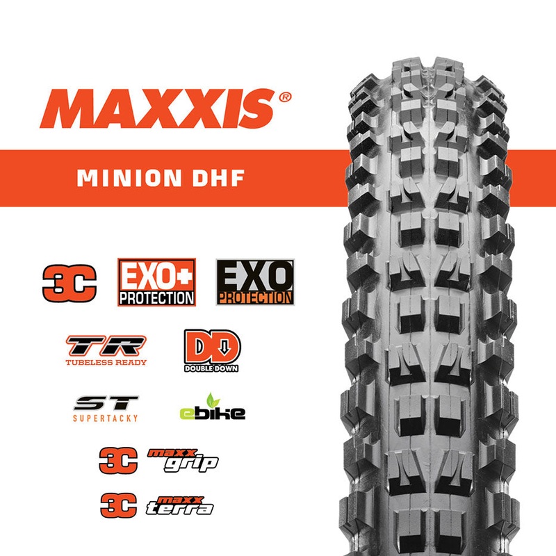Maxxis – 29 Minion DHF|MAXXIS 29 x 2.50 WT MINION DHF 3C/DH/TR MAXX GRIP E-50 FOLDABLE|MAXXIS 29 x 2.30 MINION DHF 3C/EXO/TR MAXX TERRA FOLDABLE|MAXXIS 29 x 2.50 WT MINION DHF EXO/TR FOLDABLE|MAXXIS 29 x 2.50 WT MINION DHF 3C/EXO/TR MAXX TERRA FOLDABLE|MA