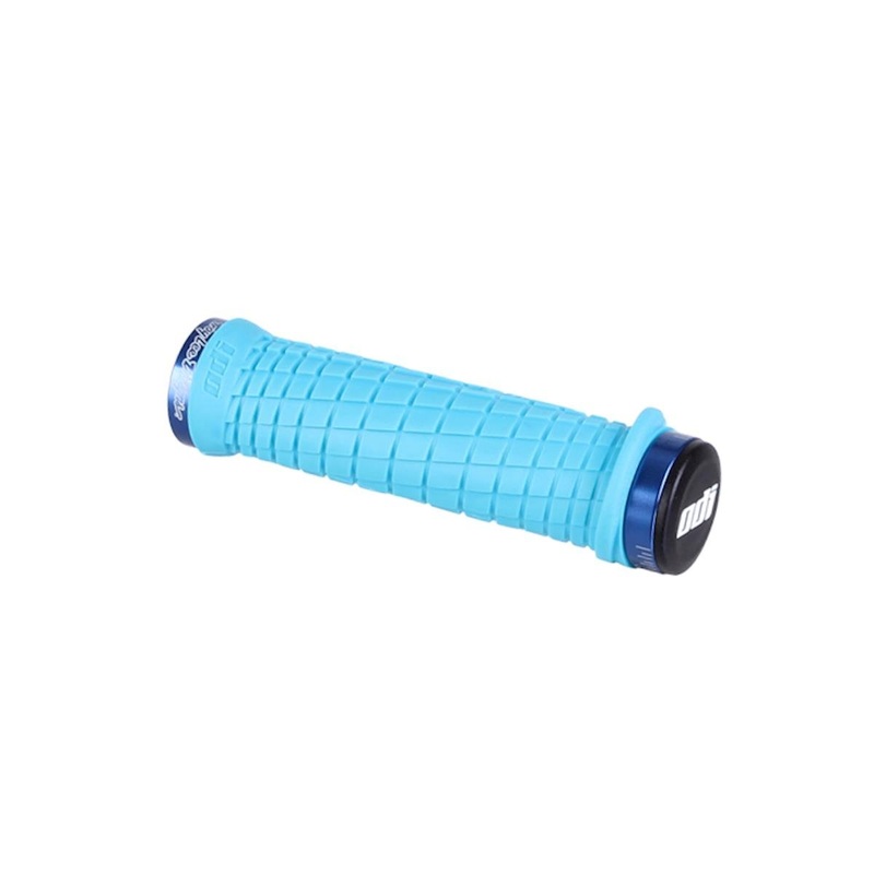 ODI Troy Lee Designs Signature Series Lock-On Grip Set (Aqua/Blue) (130mm)
