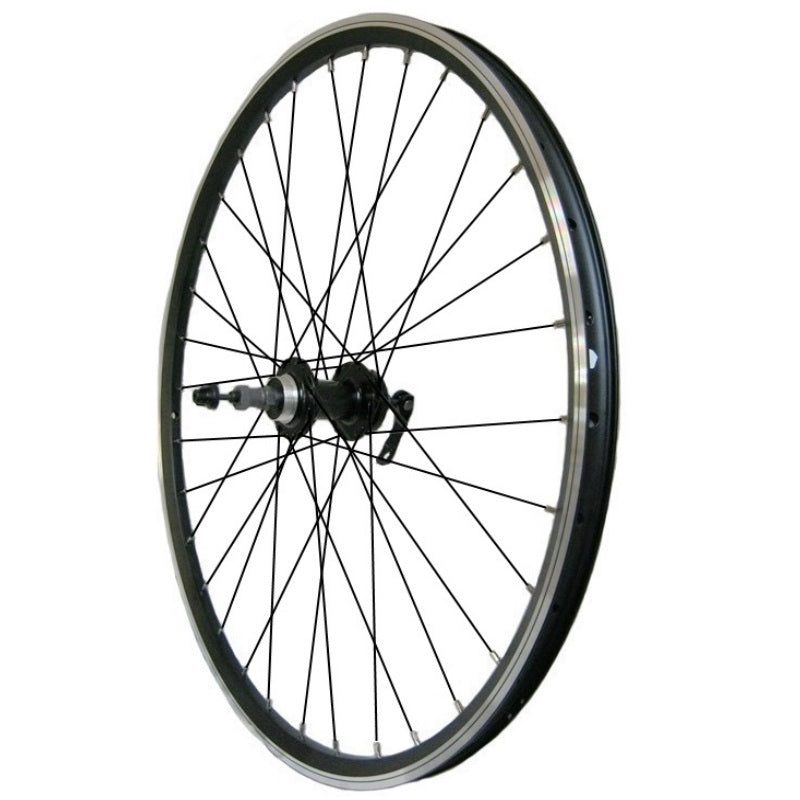 Rear QR 27.5 Disc Brake Double Wall Alloy Screw-On Wheel Black