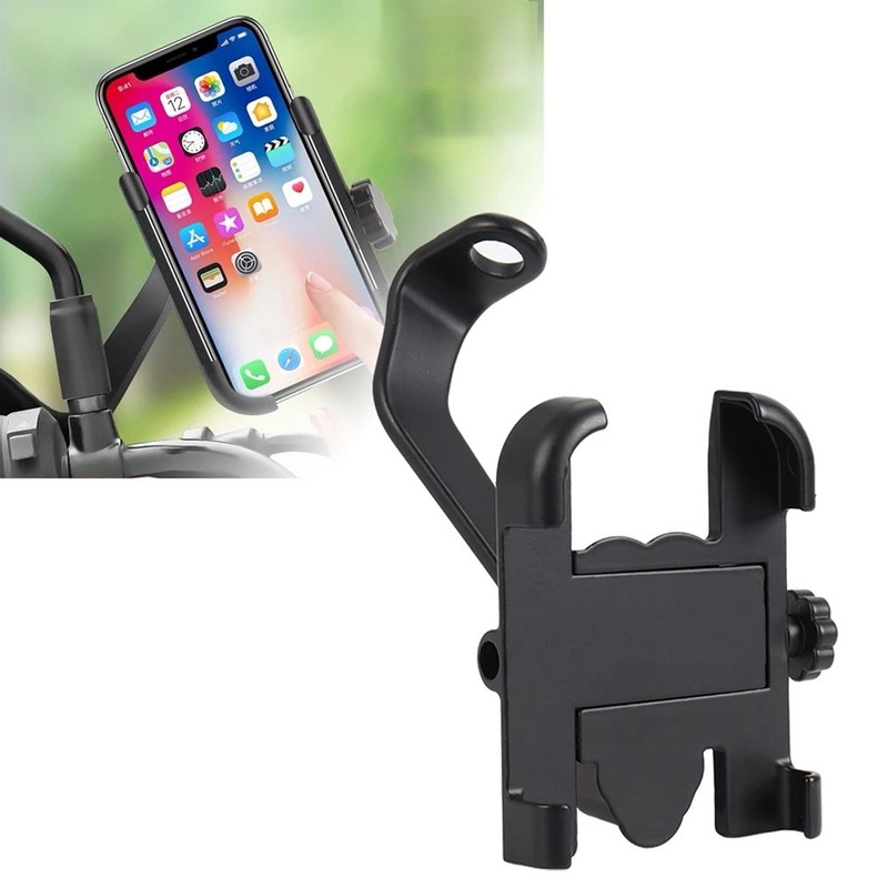 Aluminum Motorcycle Bike ATV Cell Phone GPS Handlebar Mirror Mount Holder