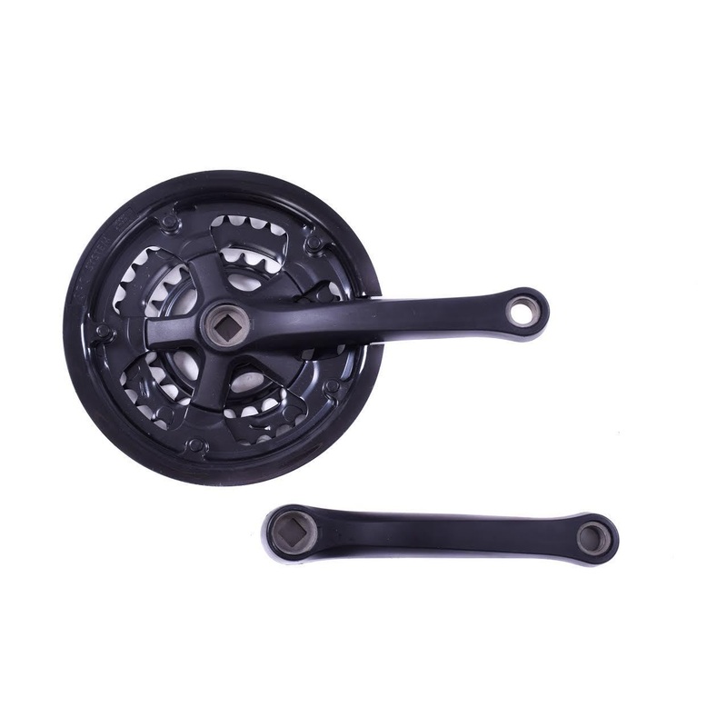 Shimano Compatible Triple Chainwheel Set With Guard 42-34-24 170mm Tapered Fit