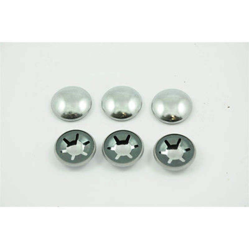6 x 13mm STAR LOCK DOME END AXLE CAPS FOR PRAMS,PUSH,CHAIRS,STROLLERS,BUGGIES