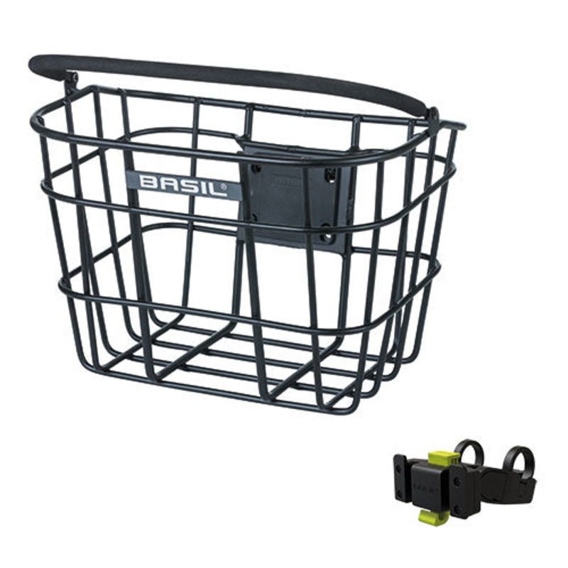 Basil – Bremen Alu (KF) Basket With Handlebar Holder