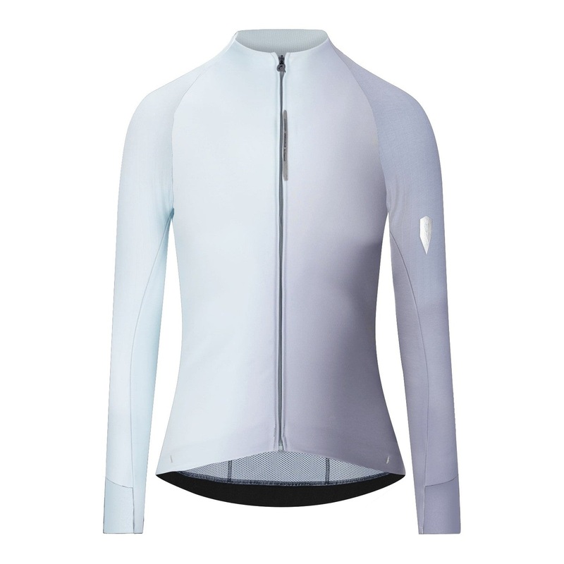 Maglia donna maniche lunghe Q36.5 Gregarius Hybrid Big Fade – Blu