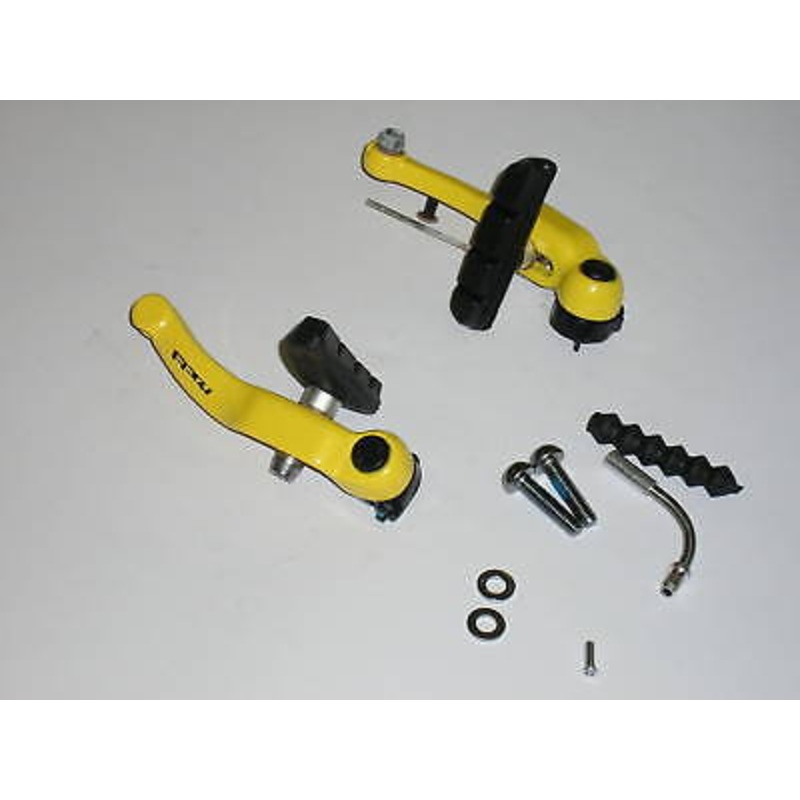 OLD SCHOOL BMX RUDD 360 DEGREE YELLOW V CANTI FRONT BRAKE NOS TARNISHED