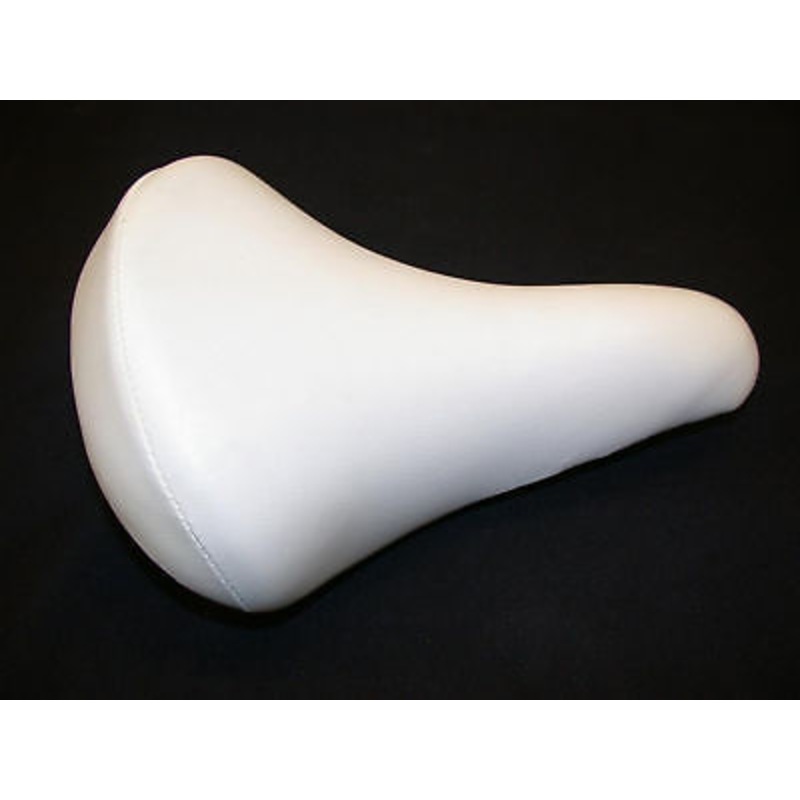 WHITE CYCLE SADDLE,SUIT RALEIGH CAPRICE TOURIST,ROADSTER,CONVENTIONAL COMFY SEAT