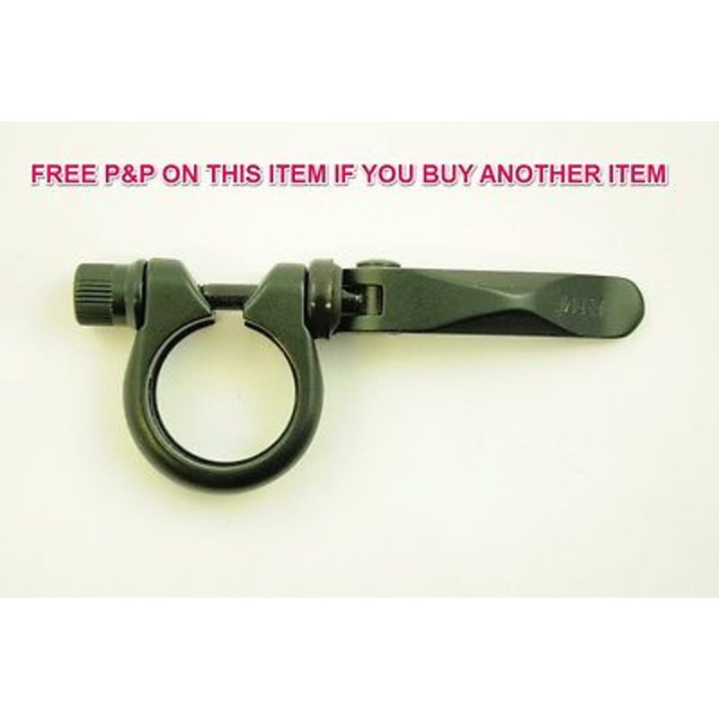 BLACK 31.8mm QUICK RELEASE SEAT POST CLAMP SUIT MTB & MOST BIKES BARGAIN PRICE