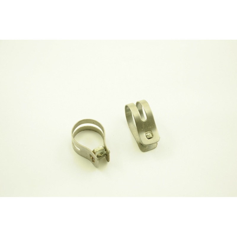 PAIR 50’s-80’s RACING BIKE BRAKE LEVER CLIPS HANDLEBAR CLAMP 22.2 – 23.8mm NOS