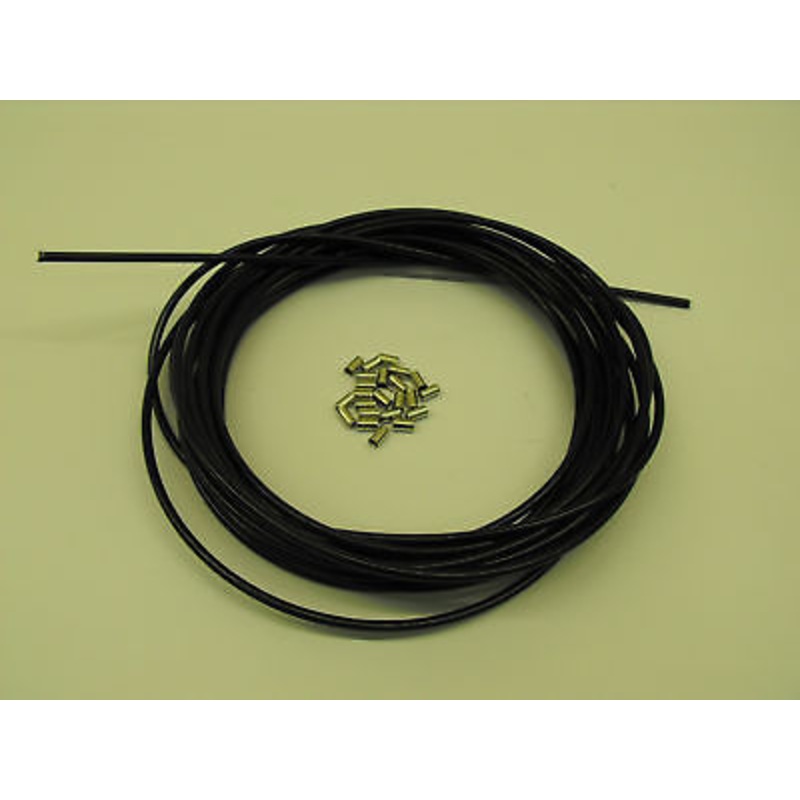 10 METRE 5MM BIKE OUTER CABLE BLACK+ENDS MECHANICS JOB
