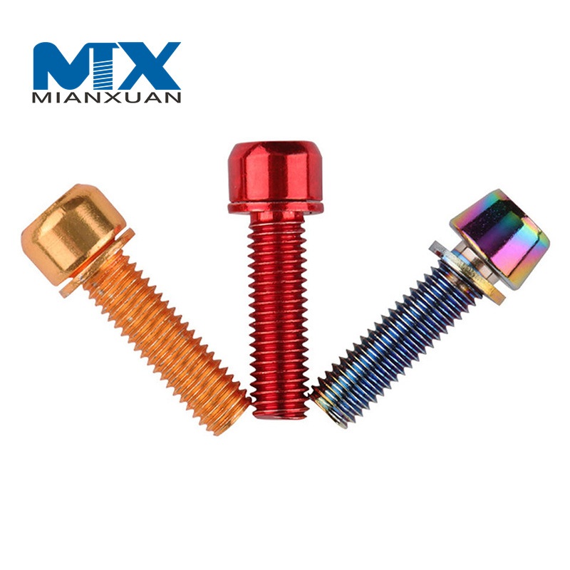 Bicycle Titanium Stem Bolts Conical Cycling Handlebar Bicycle Fixed Screws