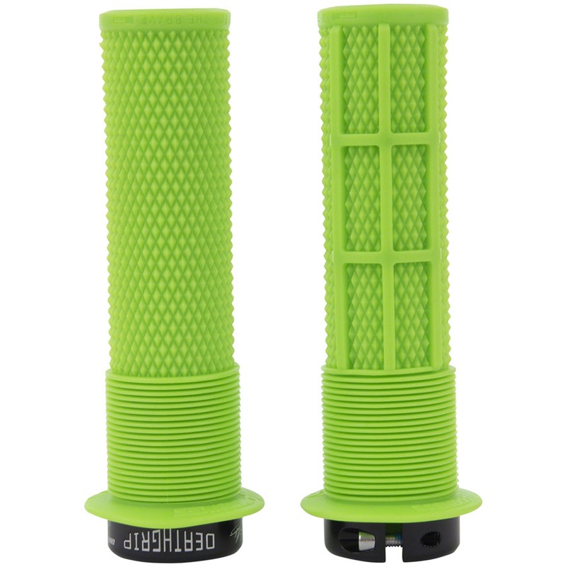 DMR DeathGrip Flanged Grips – Thin Lock-On Sick Green