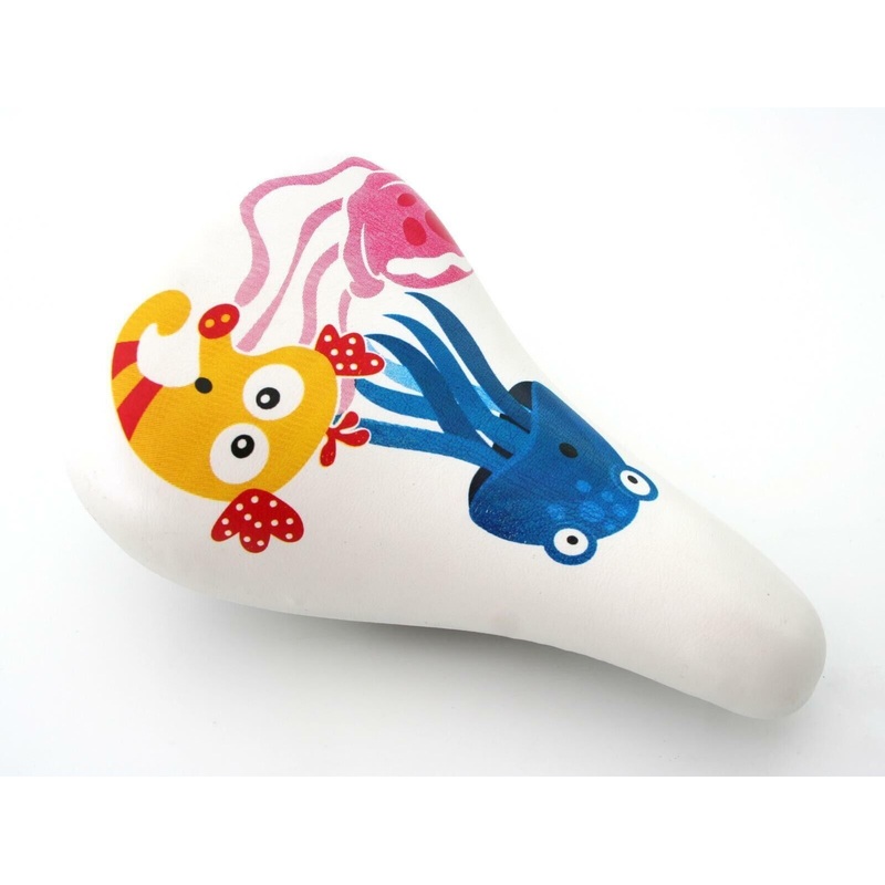 Sea Fish Design Children’s Bicycle Kids Comfort Saddle With Seat Post Clamp