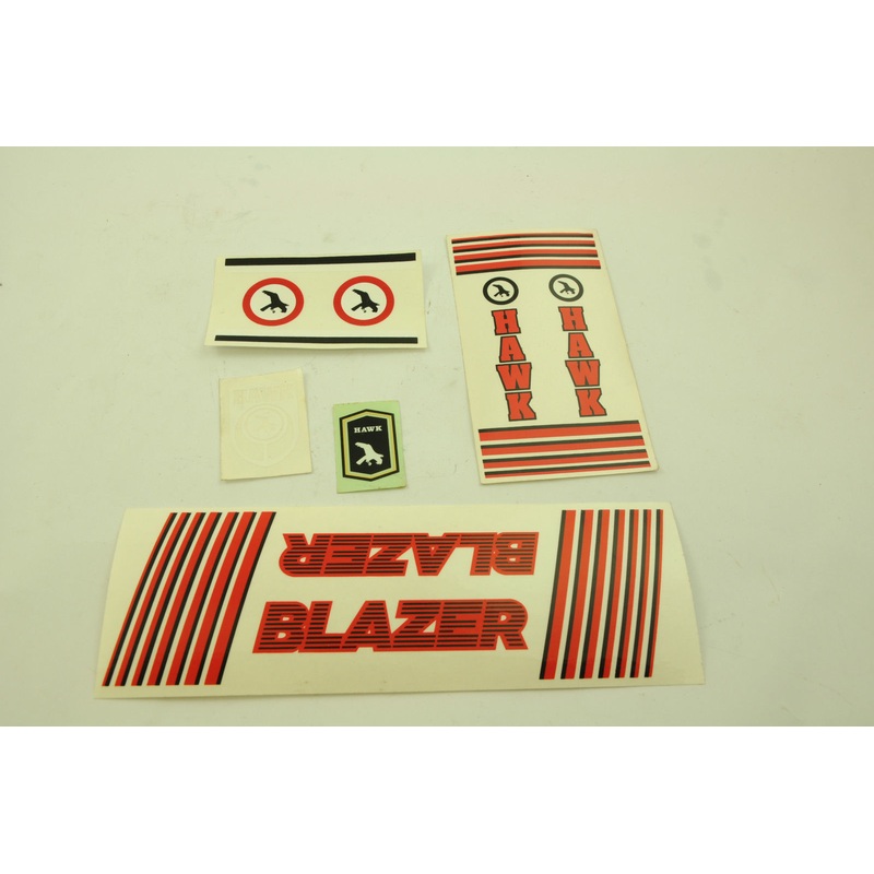 OLD SCHOOL HAWK BLAZER BMX TRANSFER -DECAL SET GENUINE 80s MADE NEW OLD STOCK