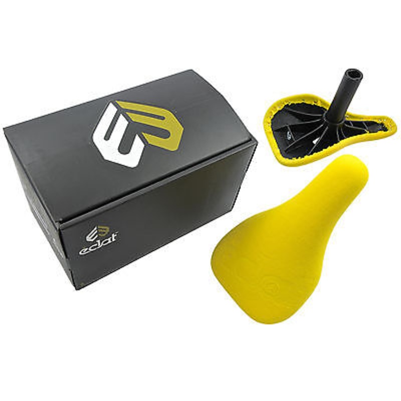 ECLAT COMPLEX SEAT LIGHTWEIGHT SADDLE PADDED YELLOW+BUILT IN 25.4 SEATPOST