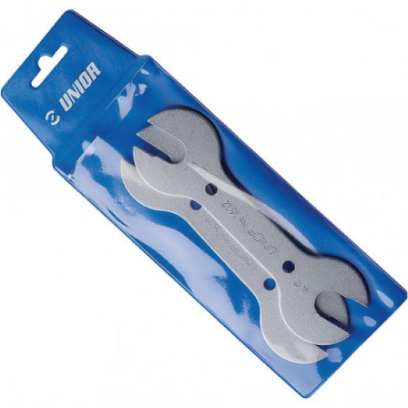 Unior Cone Wrench Set 2 Piece|Unior 1612PB Cone Wrench Set [2 x  Double Ended Spanners]|Unior 1612/2 Cone Wrench Spanner [13/14mm & 15/17mm]