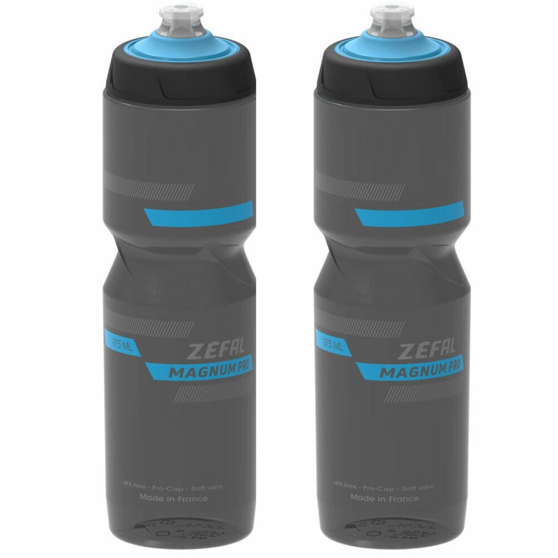 Zefal Magnum Pro Black 975ml Sports Water Bottle – Pack Of 2