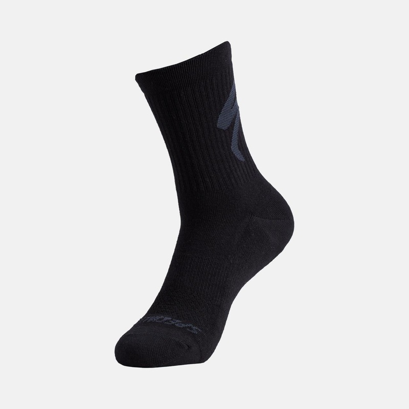 Cotton Tall Logo Socks|Black|SM|MD