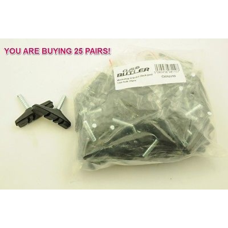 Cycle Mechanics Wholesale Deal 25 Pairs MTB Cantilever Brake Shoes Blocks