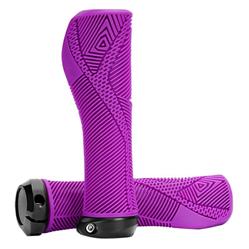 Enlee E22145 1 Pair Mountain Bike Handlebar Grips Anti Slip Shock Absorbing Bicycle Handle Cover – Purple