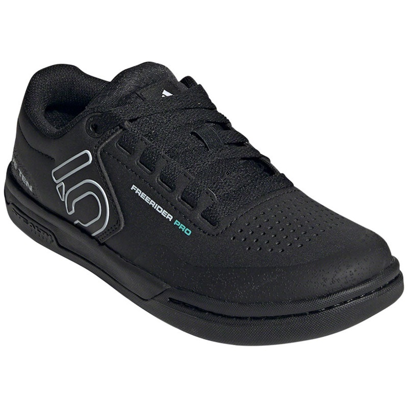 Five Ten Freerider Pro Flat Shoes – Womens Core BLK / Crystal White / Acid Mint 10.5