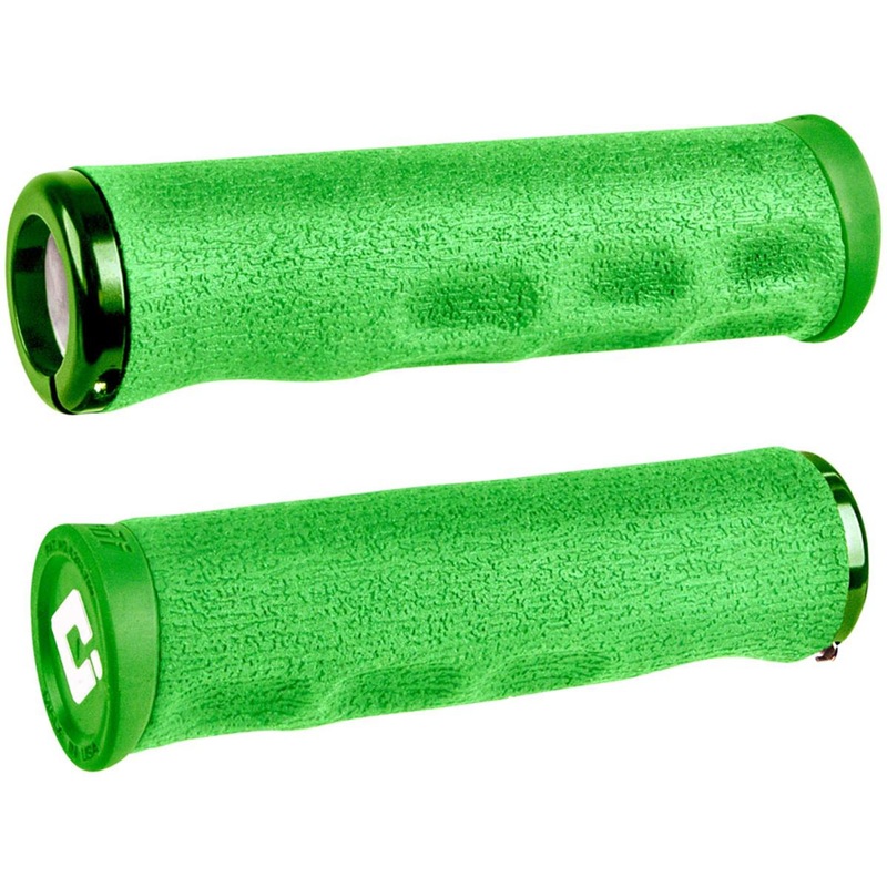 ODI F-1 Dread Lock Grips (Green) (Lock On) (130mm) (Pair)