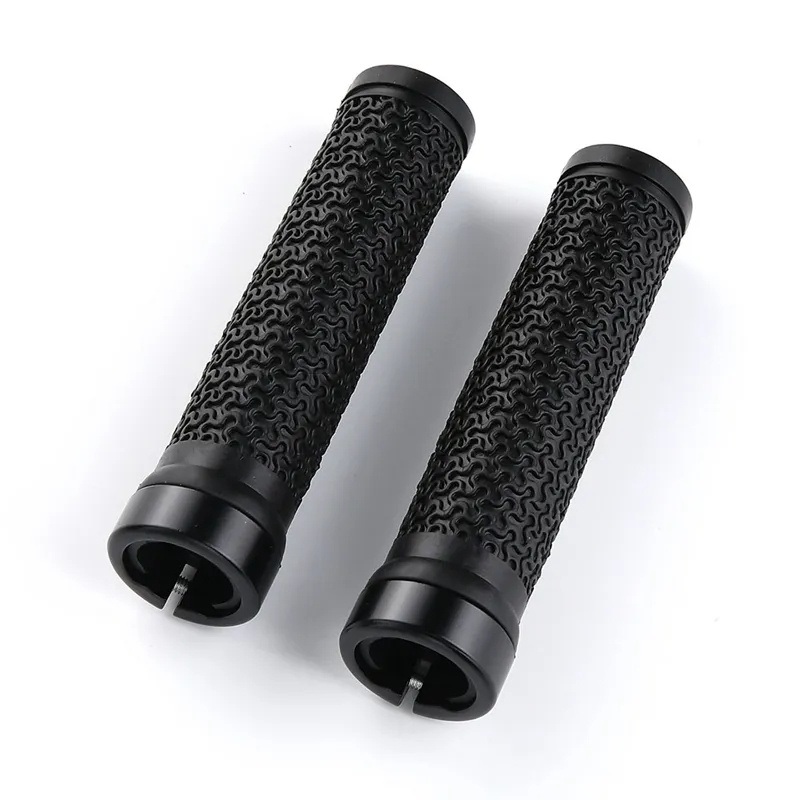 MTB Handlebar Cover Grips Smooth Soft Rubber Anti-Slip Handle Grip Lock Bar End