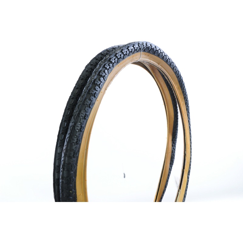 PAIR (2) 24x 1.75 (47-507) MTB BIKE TYRES BLACK WITH AMBERWALL SUIT 24×1.75 -24