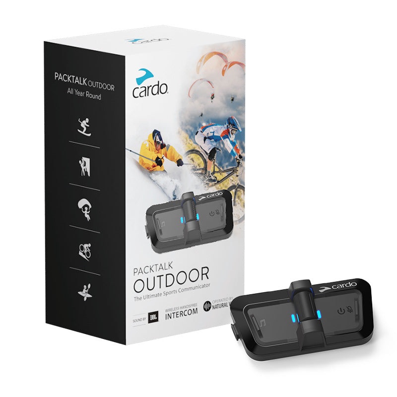 Cardo Packtalk OUTDOOR|Packtalk Outdoor Single –  Black Cardo|Packtalk Outdoor Single – White Cardo