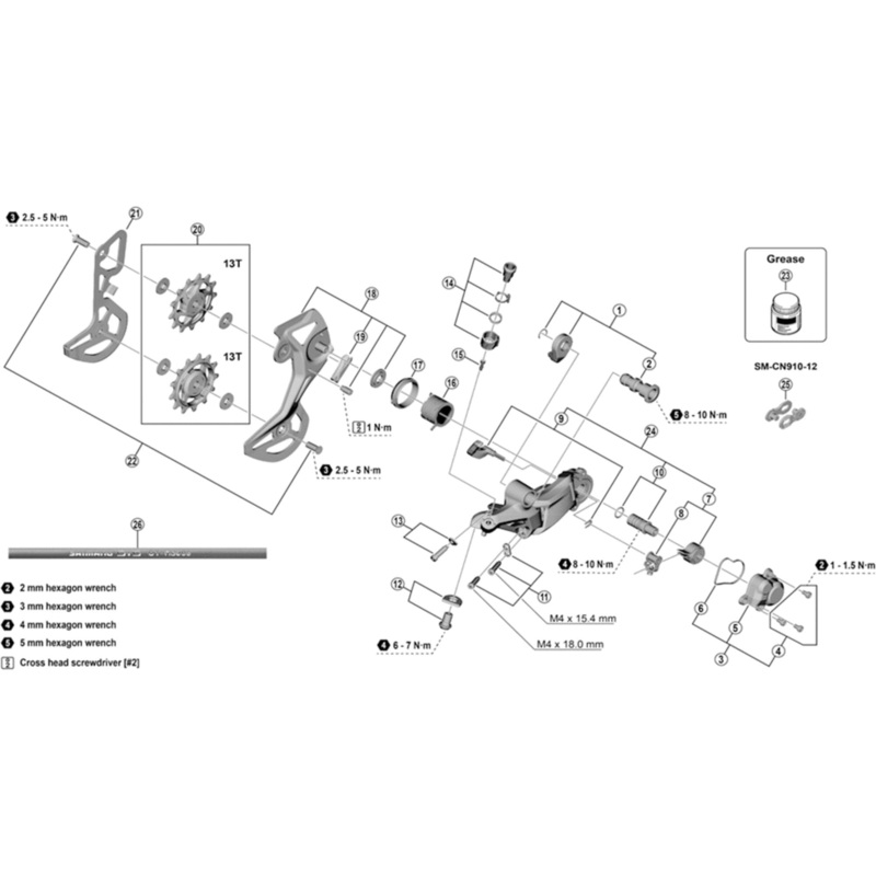 Shimano Spares RD-RX822 GS end adjust screw and plate