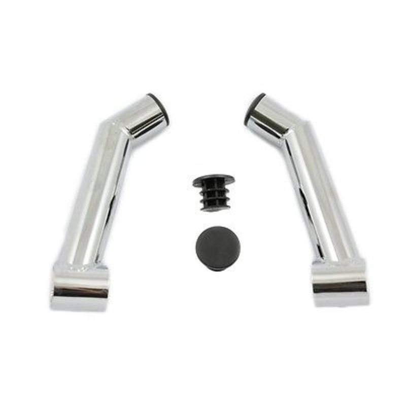 MTB CHROME SKI-BEND BAR-ENDS FITS HANDLEBARS OF ALL TYPES OF ADULT & KIDS BIKES