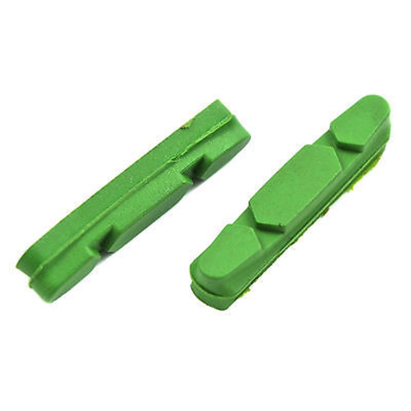 PAIR QUAD BRAKE BLOCKS 52mm PAD INSERT FOR CAMPAGNOLO 2000 GREEN 50% OFF QBB41