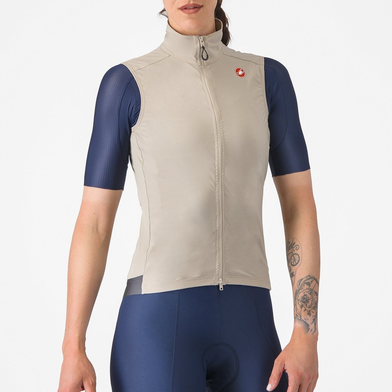 Gilet donna Castelli Espresso – Beige