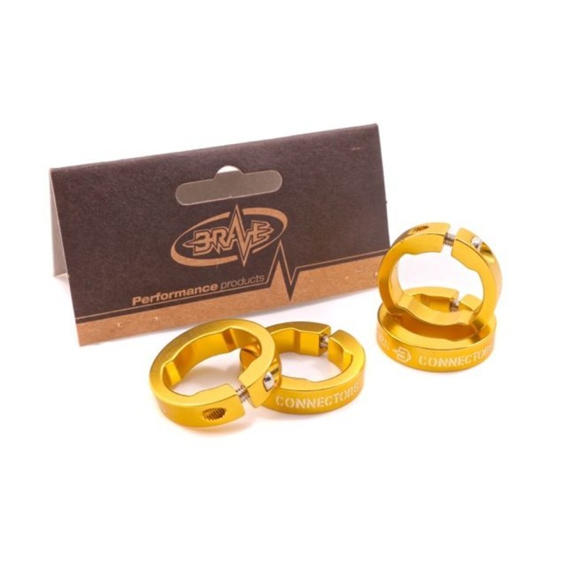 LOCKABLE GRIP END REPLACEMENT SET BRAVE MACHINE ALLOY GOLD (4x 22.2mm ) 70% OFF