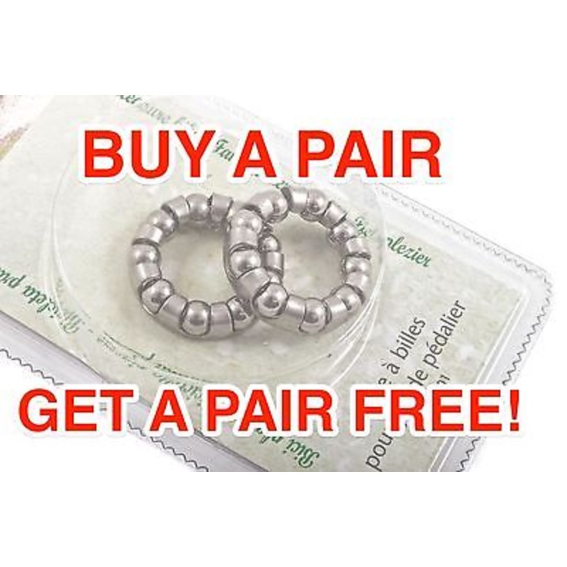 PAIR 1-4x 9 BALL RACES BEARING CAGE FOR BOTTOM BRACKET ON MTB & OTHER BIKES BOGOF