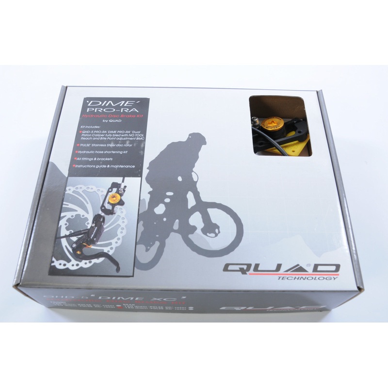 QUAD DIME PRO-RA HYDRAULIC DISC BRAKE FRONT 180mm ROTOR MTB BIKE 50% OFF QD451F